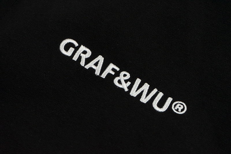 GRAF&WU Reversible Jacket-Embroidered Letter Two-in-One Layered Streetwear Coat