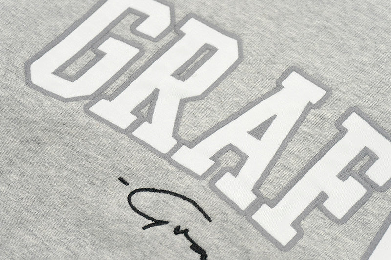 GRAF&WU Football Style Fashion Embroidered Hoodie