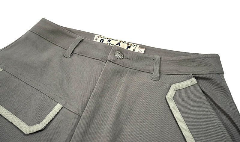 GRAFWU Retro Old School Canvas Trousers
