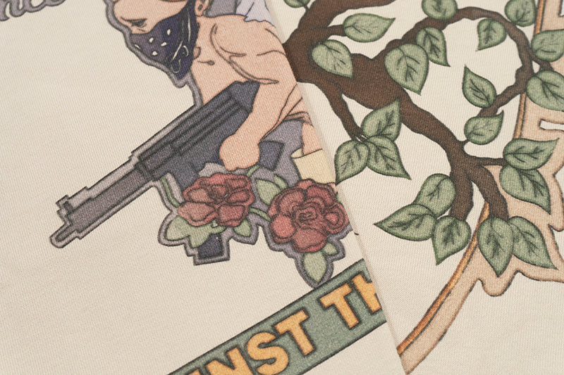 GRAF&WU Goddess Blessing Graphic Oversize Crew Neck Sweatshirt