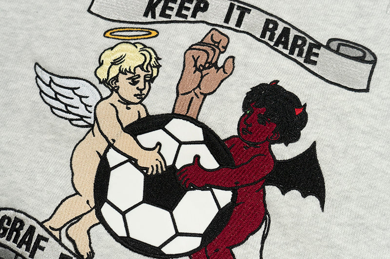 GRAF&WU Blokecore Football Club Floral Angel Fleece Zip-up Hoodie