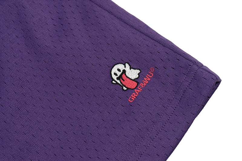 GRAFWU OG Cute Ghost Loose Mesh Sports Shorts