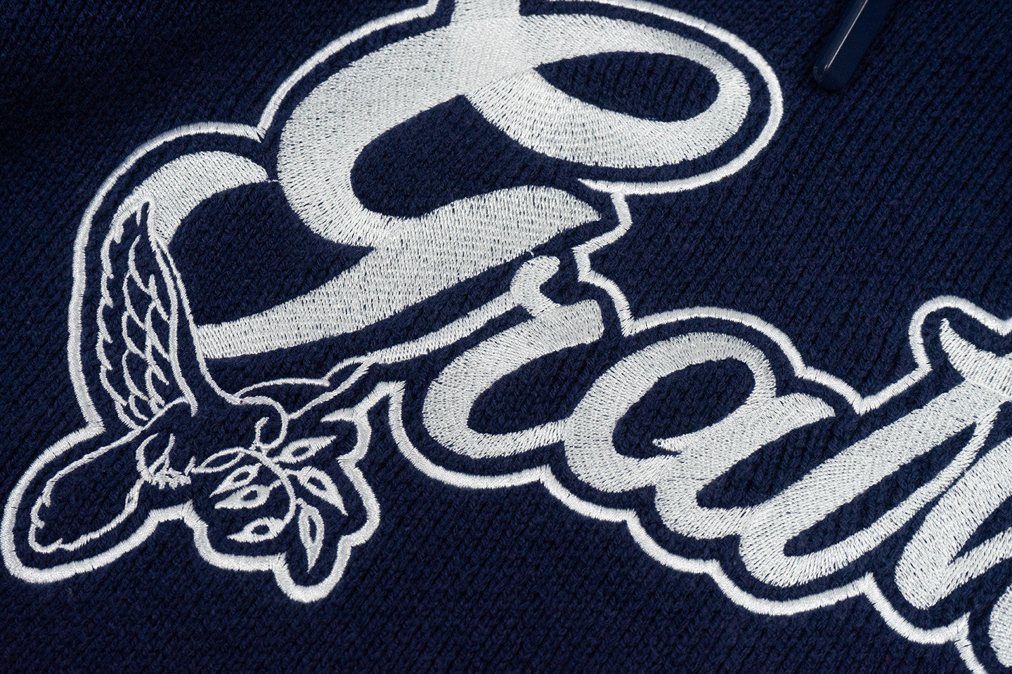 GRAF&WU Trust In Graf Embroidered AK47 Angel Knitted Hoodie Sweater