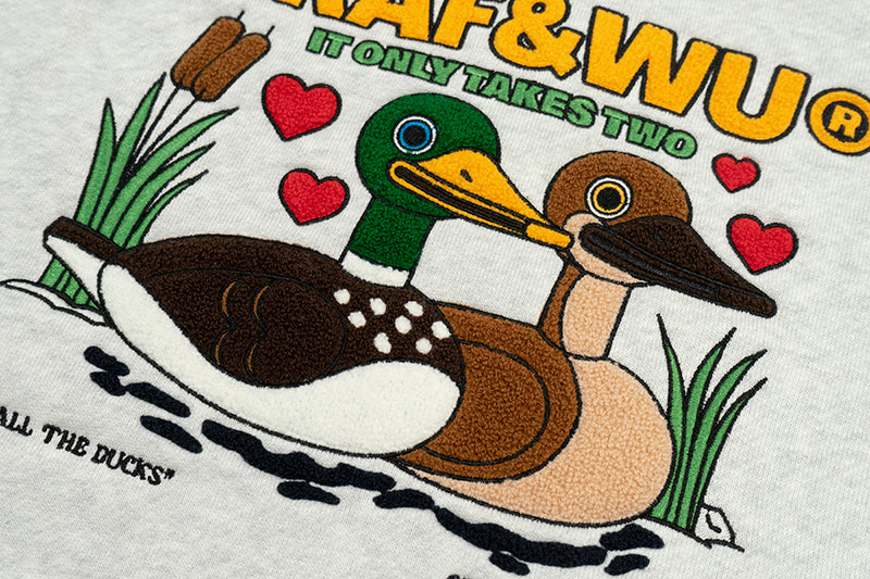 GRAF&WU Wild Duck In Love Fleece Zip-up Hoodie