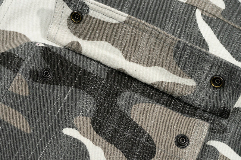 GRAF&WU Vintage Camouflage Leopard Pattern Thick Jacket