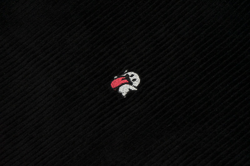 GRAF&WU Mini OG Cute Ghost Embroidered Corduroy Workwear Pants - Premium Streetwear