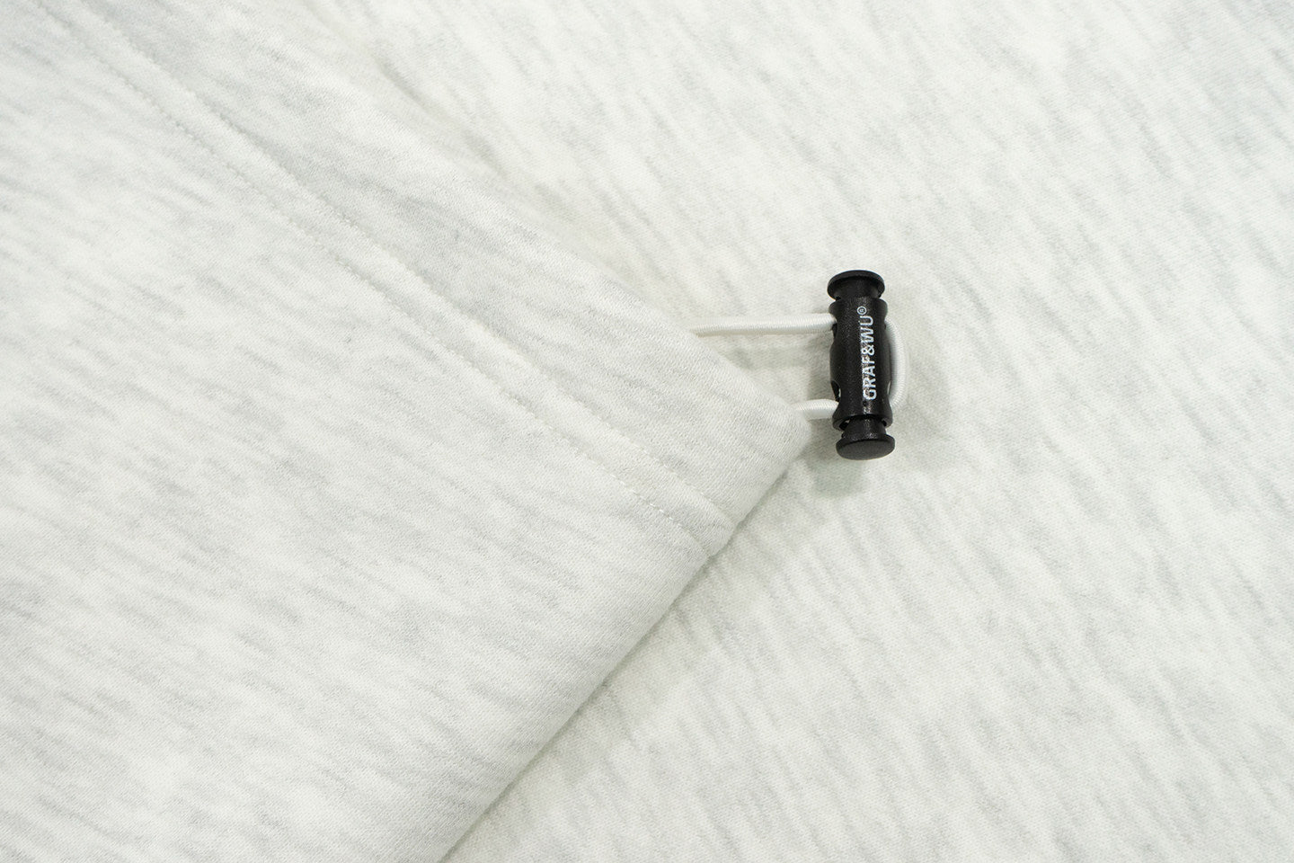 GRAF&WU Brand Letter Embroidered Loose Fleece Sweatpants
