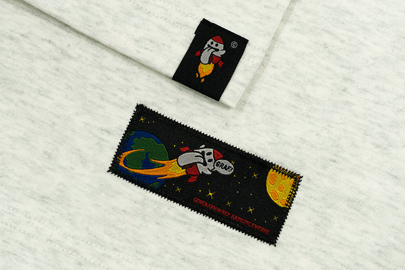 GRAF&WU 【Summer Special】T-shirts12 Ice Cream Cute Ghost Short Sleeves Embroidered Short Sleeve Men Women Cotton Casual T-shirt