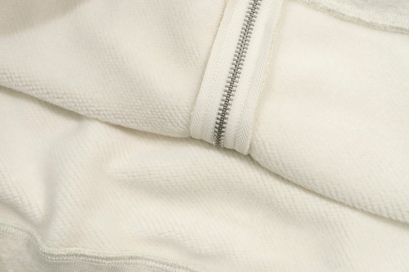 GRAF&WU Vintage Doberman Print Fleece Zip-Up Hoodie