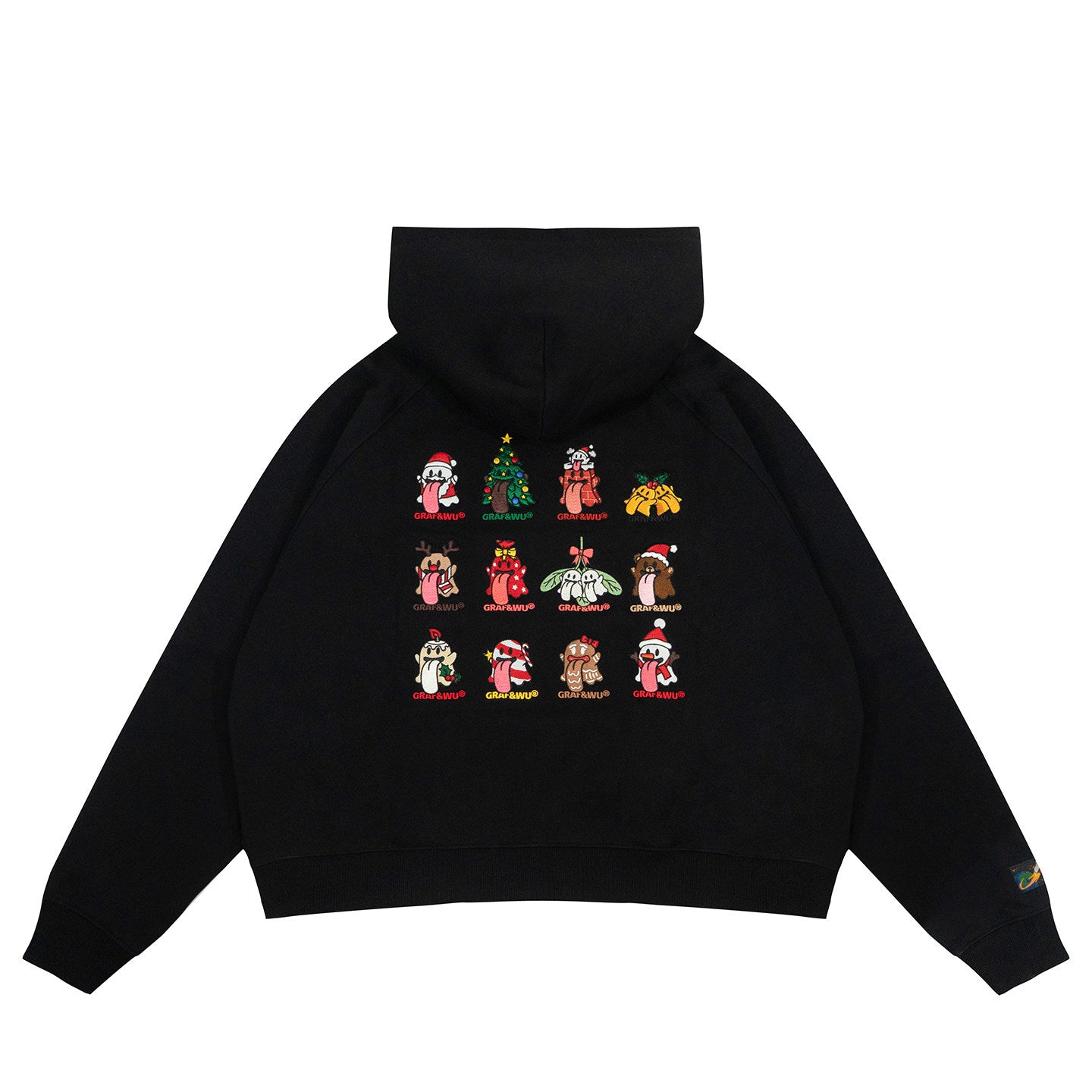 GRAF&WU 12 Christmas Cute Ghost Retro Fleece Cardigan Fur Hat