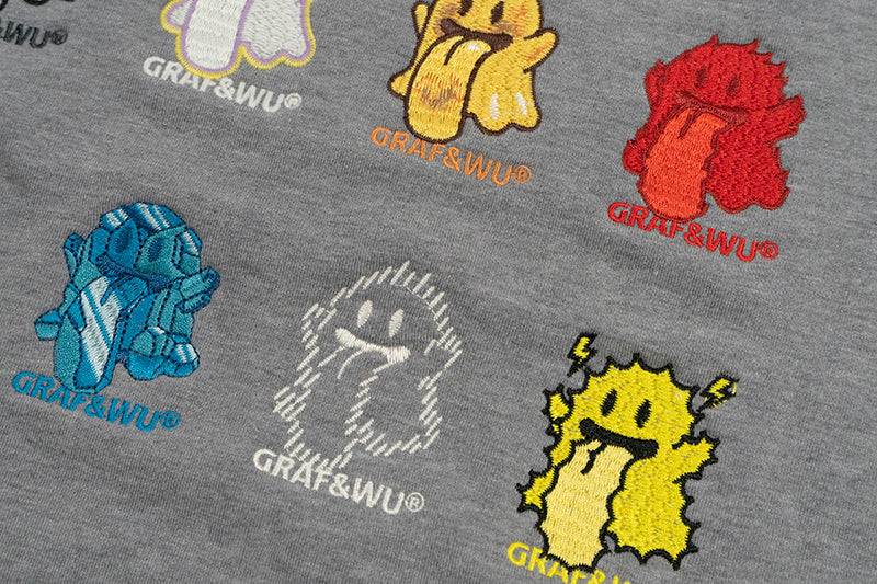 GRAF&WU Five Elements Origin 12 Elements Cute Ghosts Wool Hoodie