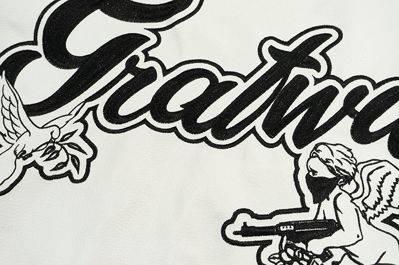 GRAF&WU Racing Gascar Series Retro Leather Jacket
