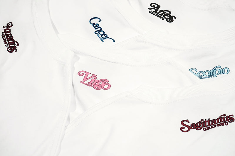 GRAF&WU 12 Signs Rap Lyrics Embroidery Print Long-sleeved Shirt