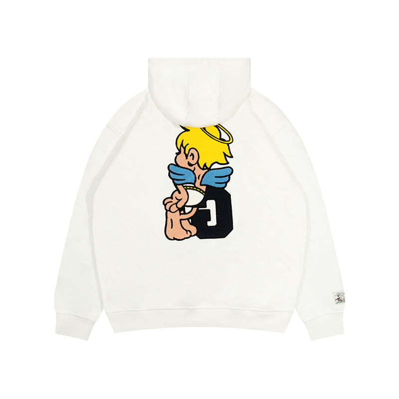 GRAF&WU Angel G Devil W Towel Embroidery Hoodie