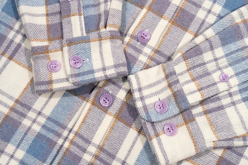 GRAF&WU Brand Letter Embroidered Fashion Flannel Loose Shirt