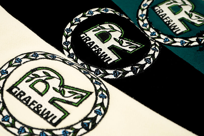 GRAF&WU Intellectual Property Flowers Embroidered Fleece Hoodie