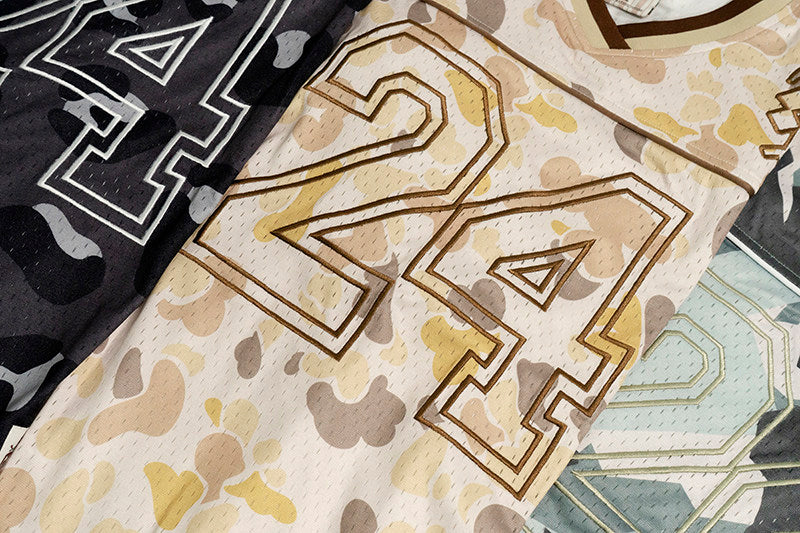 GRAF&WU No.24 Embroidered Mesh Street Camouflage Loose Short-sleeved Jersey