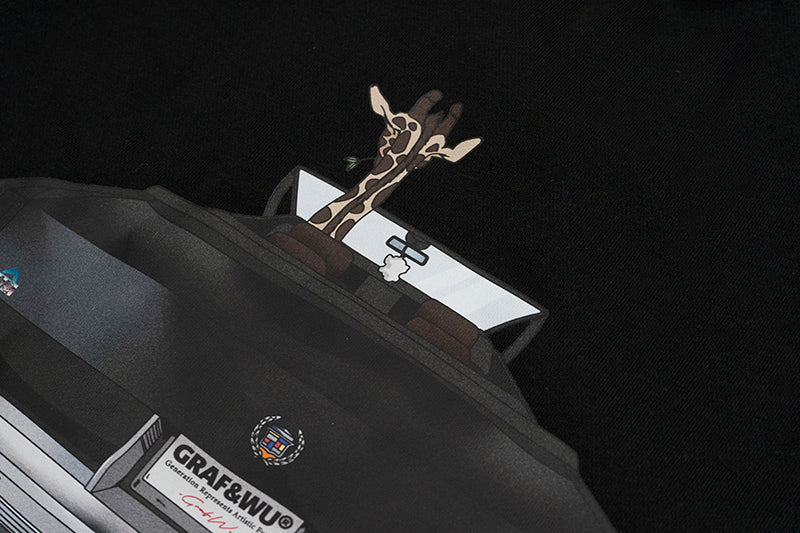 GRAF&WU Giraffe Classic Convertible Fleece Crew Neck Sweatshirt