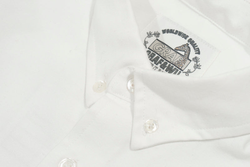 GRAFWU Brand Gradient Letter Embroidery Oxford Shirt