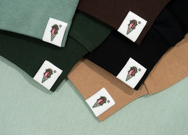 GRAF&WU Mushroom BooGhost 2.0 Embroidered Raglan Long Sleeve Tee