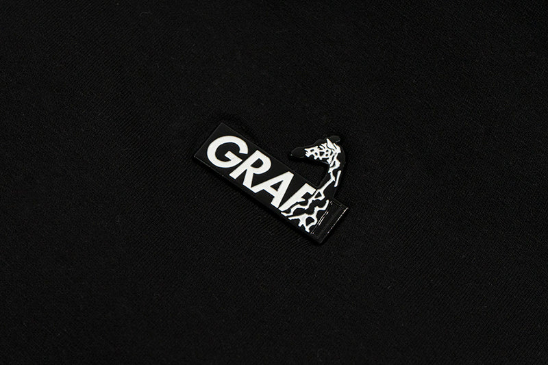 GRAF&WU Reversible Jacket-Embroidered Letter Two-in-One Layered Streetwear Coat