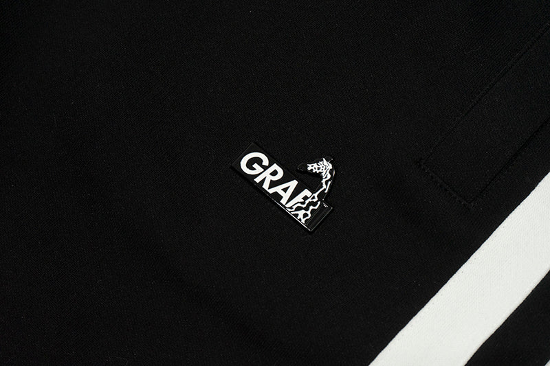 GRAF&WU Brand Arc Logo Embroidered Street Saggin Pants