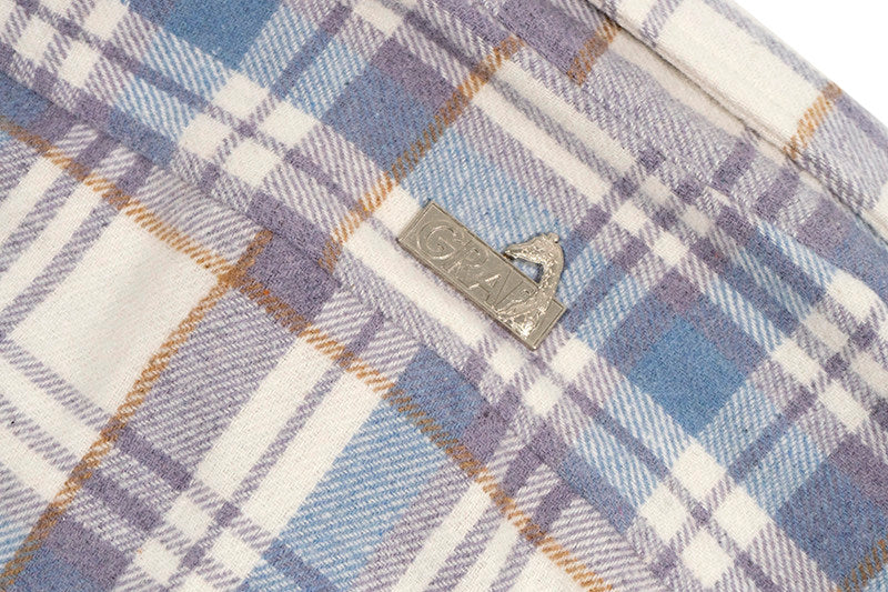 GRAF&WU Brand Letter Embroidered Fashion Flannel Loose Shirt