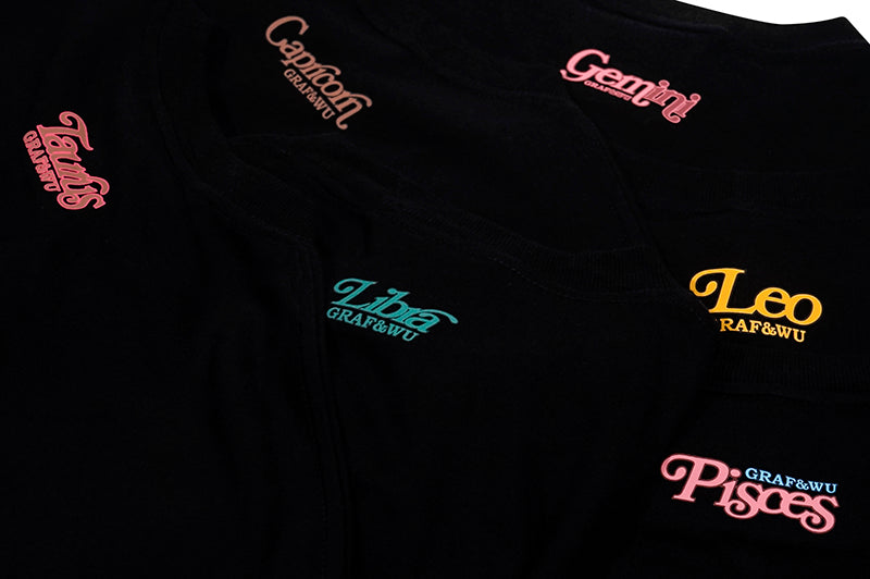 GRAF&WU 12 Signs Rap Lyrics Embroidery Print Long-sleeved Shirt