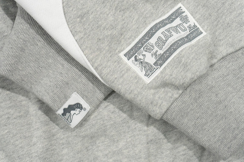 GRAF&WU Football Style Fashion Embroidered Hoodie