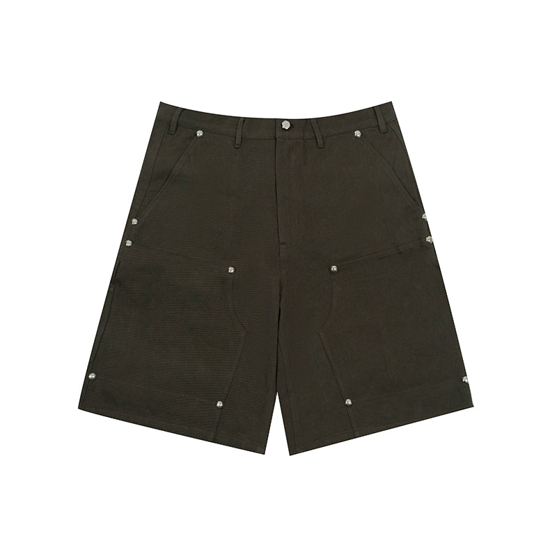 GRAF&WU Shorts Cute Ghost G Letter Logo Shorts Casual Solid Color Cargo Pants Men Women Cotton Shorts Hip-Hop Trend Pants