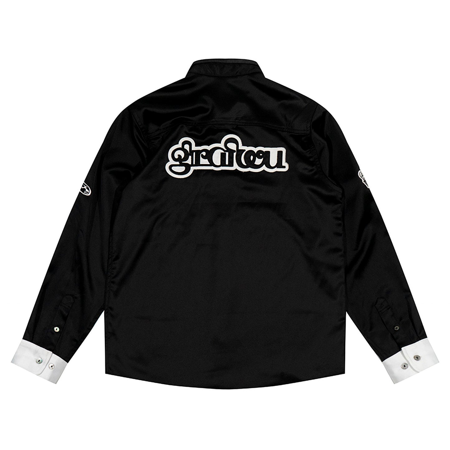 GRAF&WU Boxing Acetate Fabric Streetwear Long-Sleeved Shirt