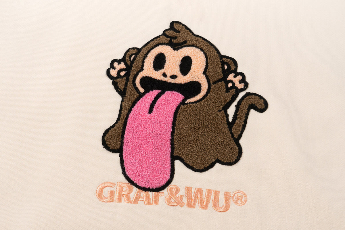 GRAF&WU Chinese Zodiac Character Loose-Fit Hoodie