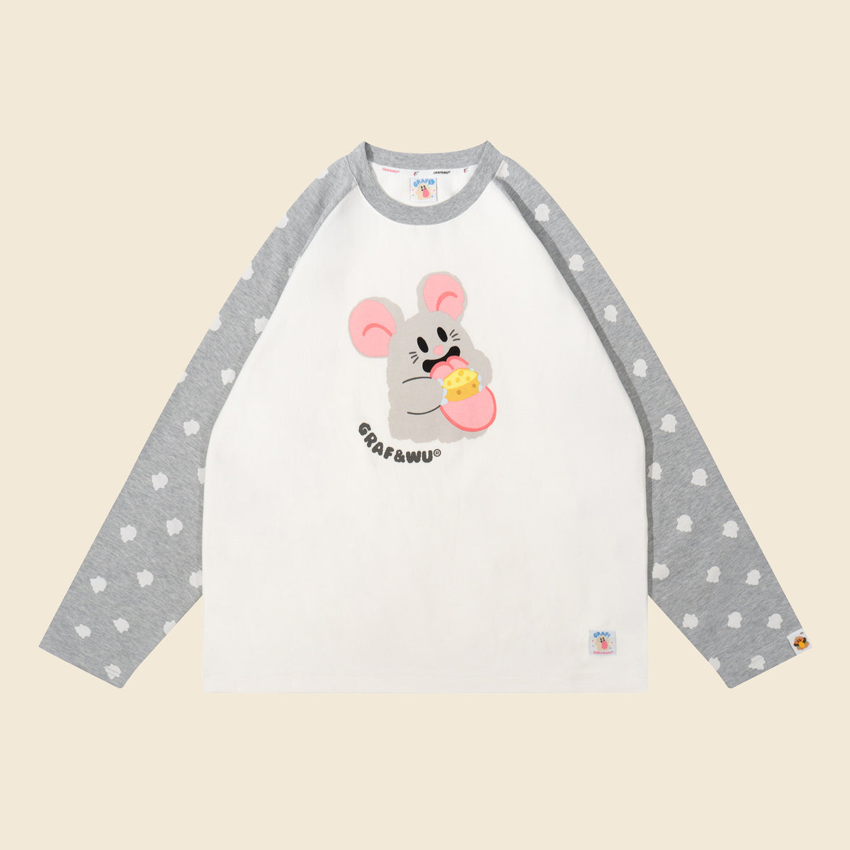 Chinese Zodiac Ghost Raglan Long Sleeve Tee | GRAF&WU