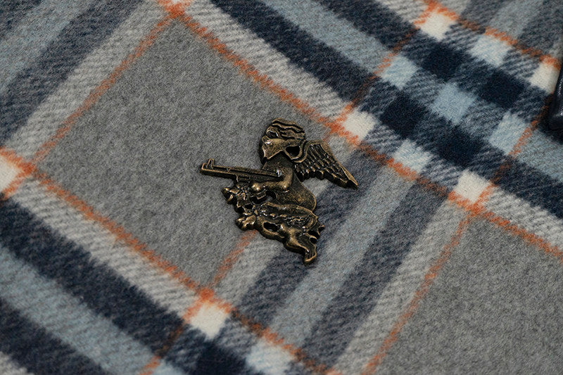 GRAF&WU Leather Collar Luxury Wool Retro Plaid Detroit Jacket