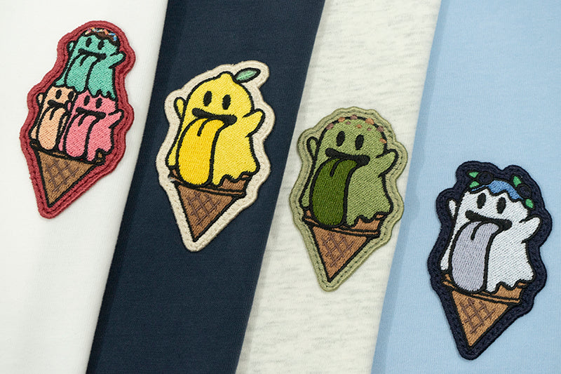 GRAF&WU T-Shirts Ice Cream Cute Ghost T-Shirt Fashion Cotton Short-Sleeved Men Women Casual Short Sleeve Summer T-Shirts For Ice Cream Lovers