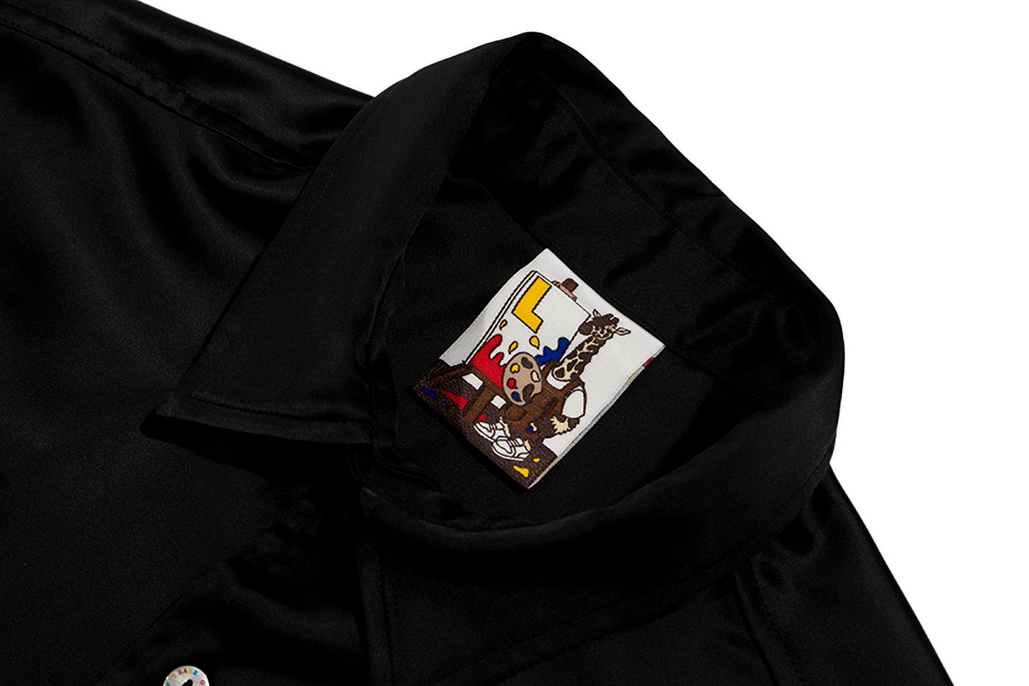 GRAF&WU Boxing Acetate Fabric Streetwear Long-Sleeved Shirt