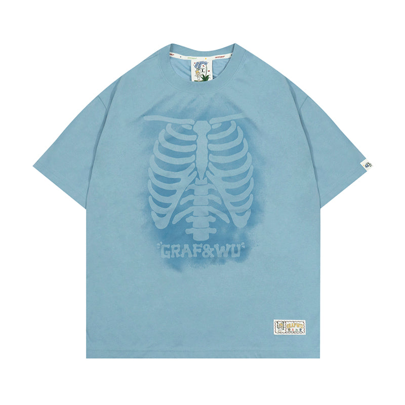 GRAFWU Perspective Bone Fitness Quick-Drying T-Shirts