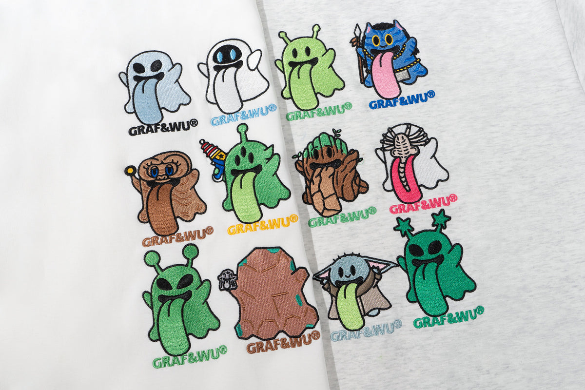 GRAF&WU 12 Alien Booghost Embroidered Long Sleeve