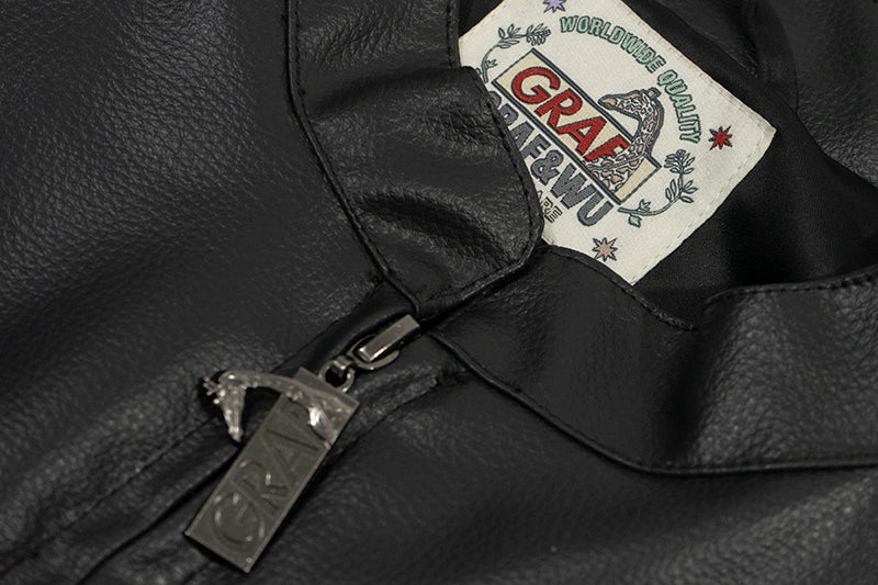 GRAF&WU Racing Gascar Series Retro Leather Jacket