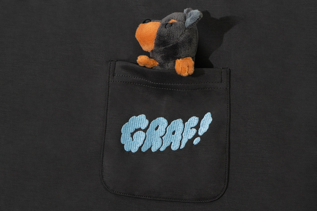 GRAF&WU Pocket Plush Doll Giraffe Angel Cute Ghost Characters Design T-Shirt