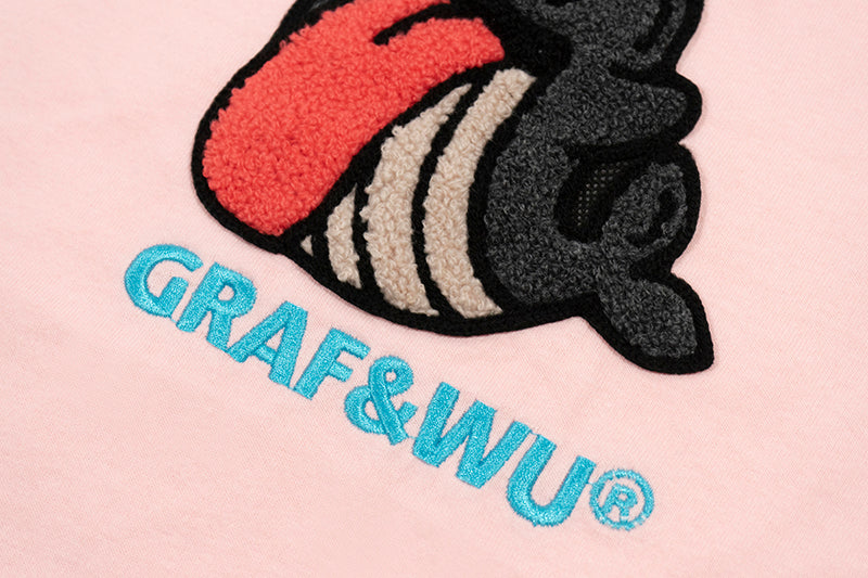 GRAFWU Nature Series Cute Ghost Bee, Flower, Snail, Elements Embroidered T-Shirt