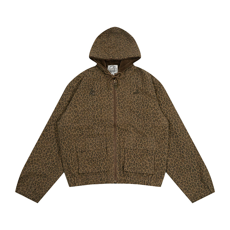 GRAF&WU Vintage Camouflage Leopard Pattern Thick Jacket