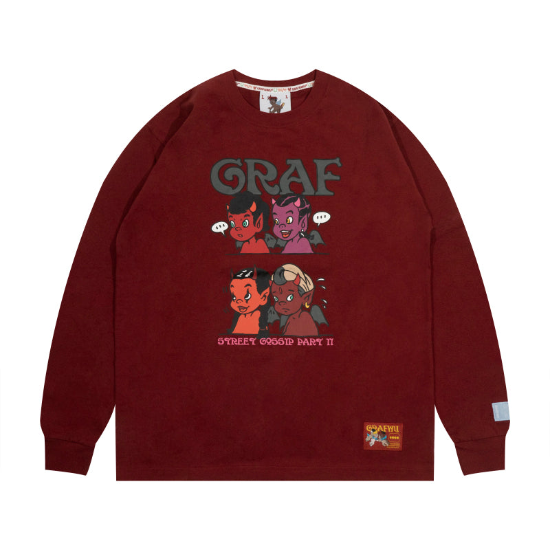 GRAF&WU Street Gossip Series Angel Doberman Long-sleeves Shirt