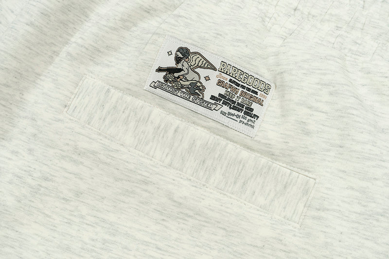 GRAFWU Y2k Sticker Design Pattern Bermuda Shorts