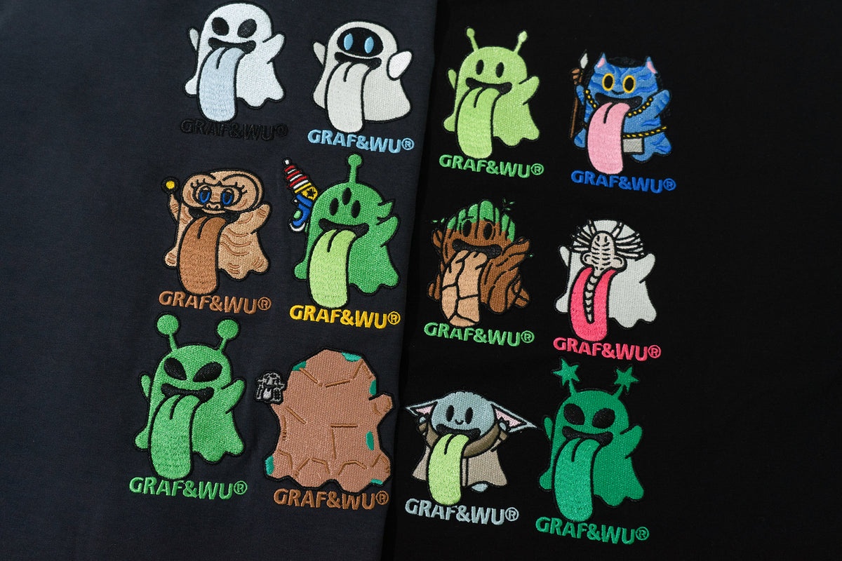 GRAF&WU 12 Alien Booghost Embroidered Long Sleeve