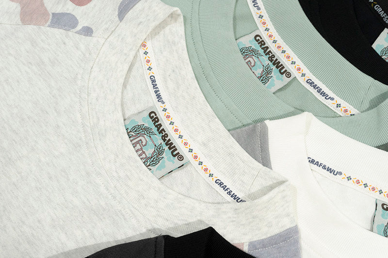 GRAF&WU Hidden Attack Camouflage Loose Raglan Long-Sleeve T-Shirt