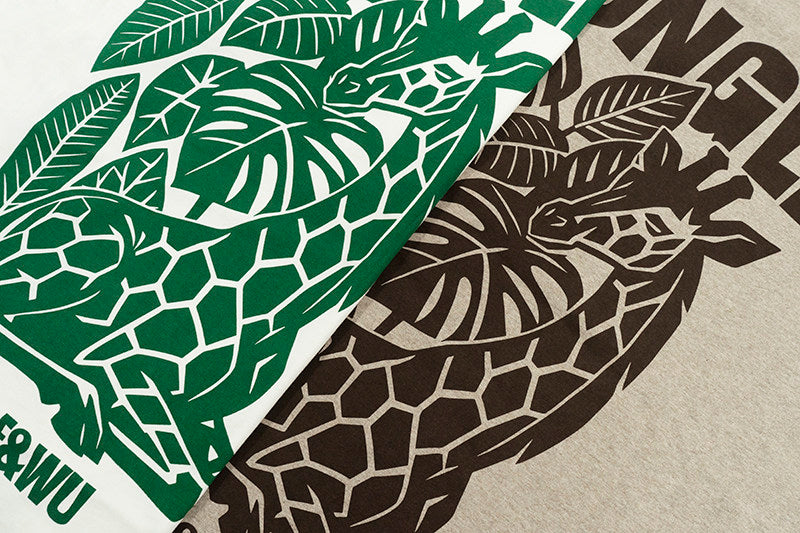 GRAF&WU Jungle Monstera giraffe Fshion Design T-shirt