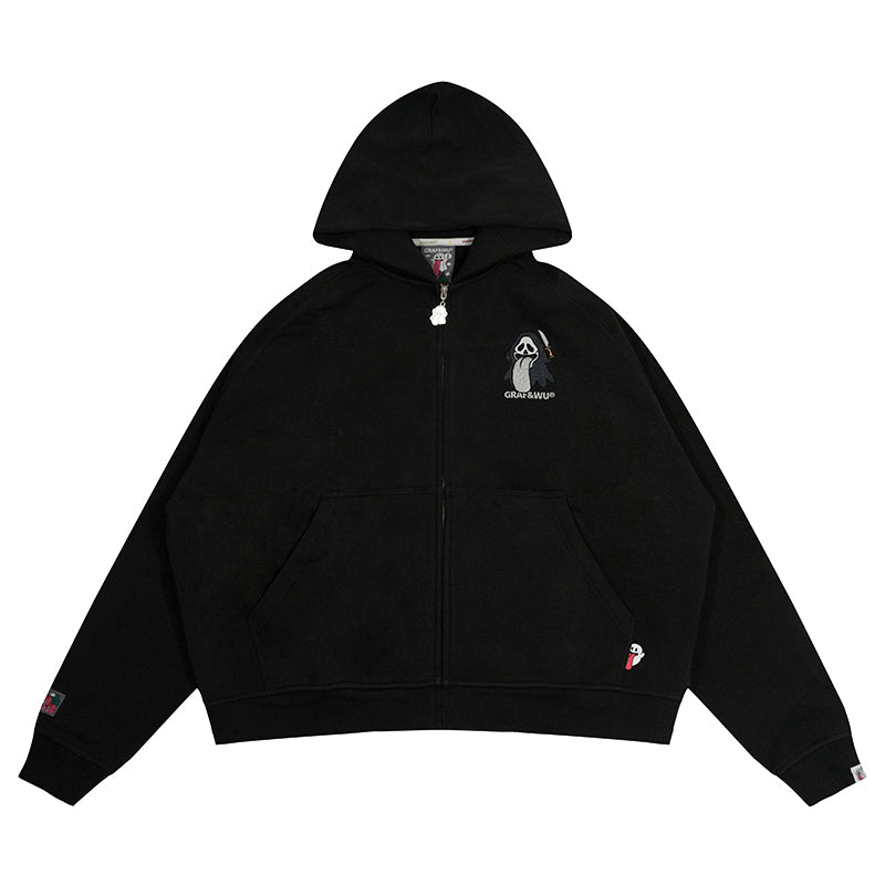 GRAFWU Halloween Black Cat Godzilla Ghost Unisex Sweatshirts