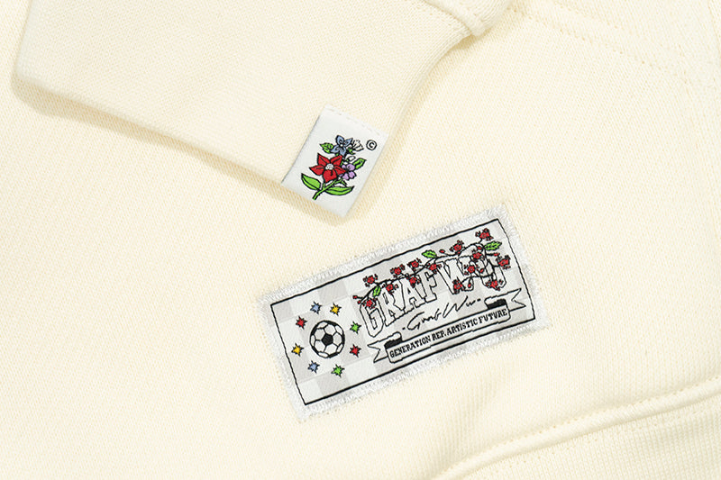 GRAF&WU Blokecore Football Club Floral Angel Fleece Zip-up Hoodie