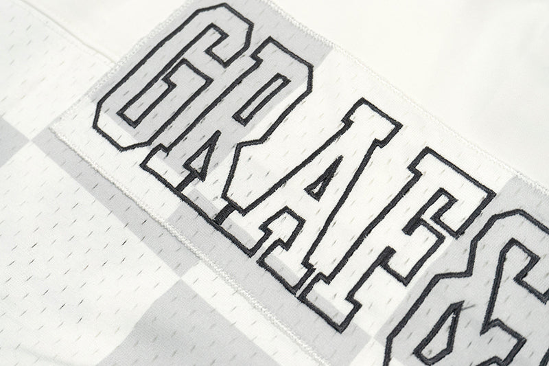 GRAF&WU T-shirt【Football Club】Floral Embroidery Short Sleeve Ice Hockey Sports Mesh Jersey Men's Breathable Cool Summer Short Sleeves